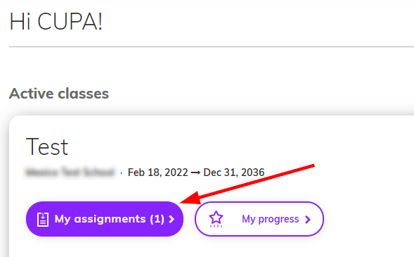 Screenshot highlighting the My assignments button.png