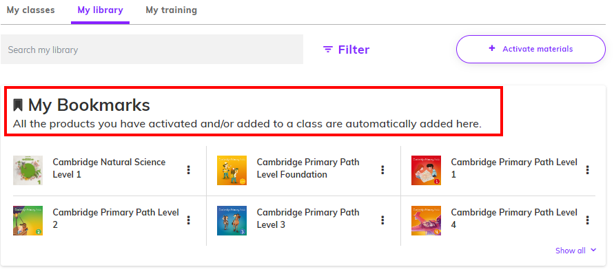 How do I activate my teaching materials on Cambridge One - Step 3.png