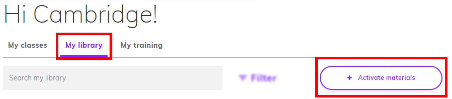 How do I activate my teaching materials on Cambridge One - Step 1.png