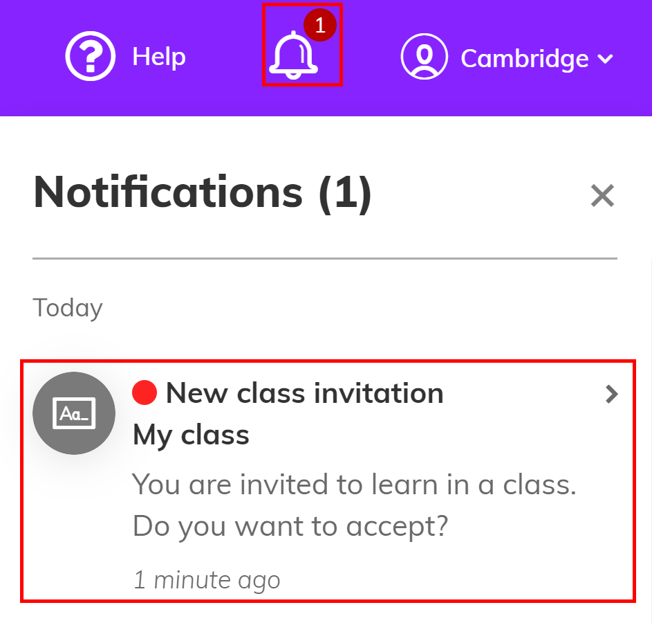 How do I join a class Via class invitation - Step 1.png