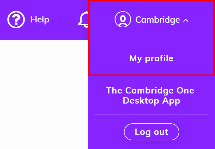 How can I update my personal details on Cambridge One - PStep1.png