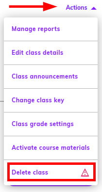 Screenshot of the 'Actions' menu higlighting 'Delete class'.png